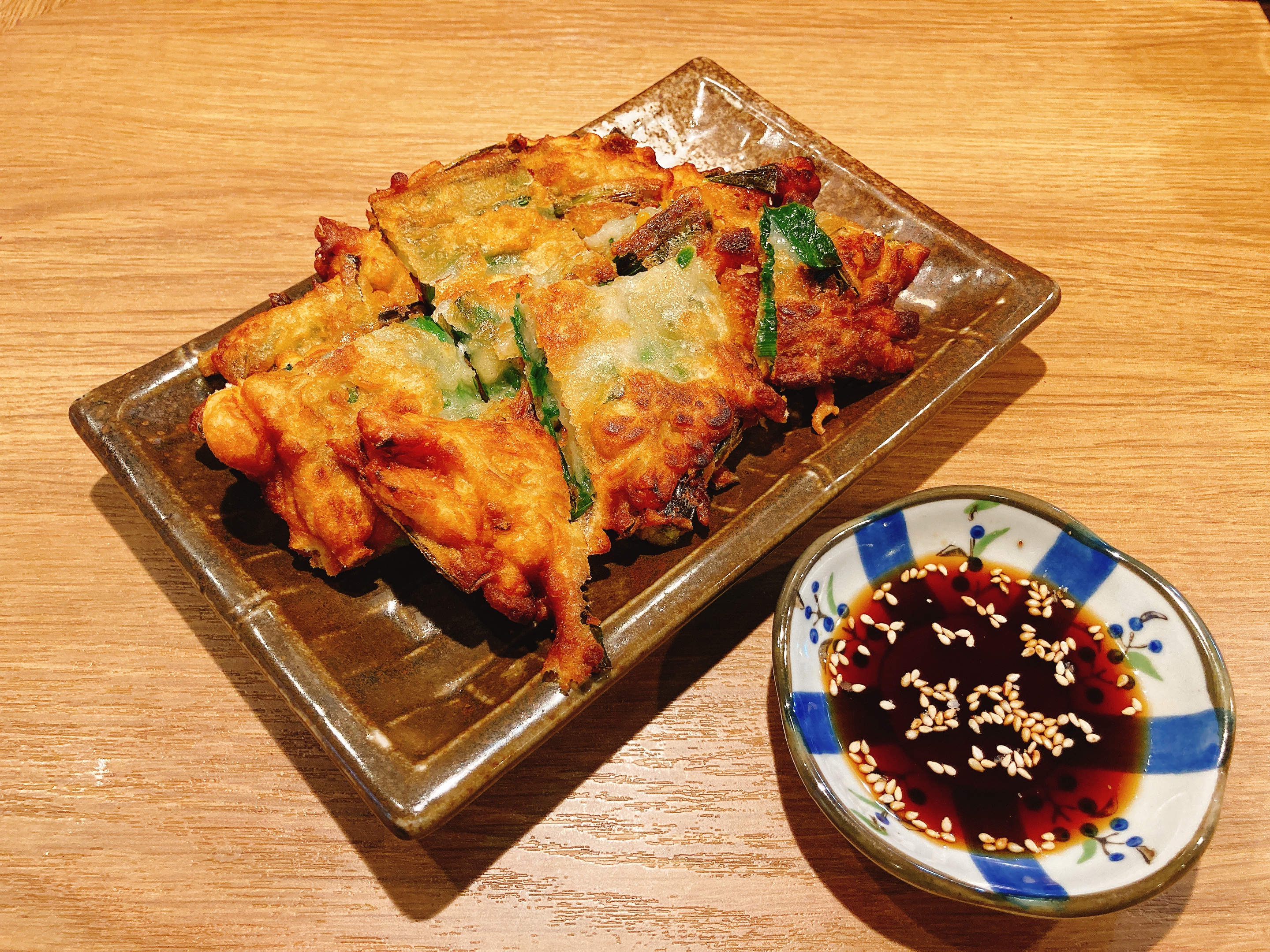 ニラたっぷりチヂミ